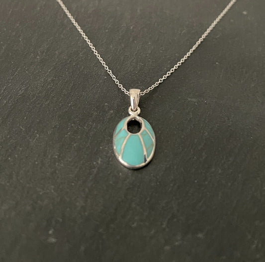 Turquoise Oval Pendant image 1