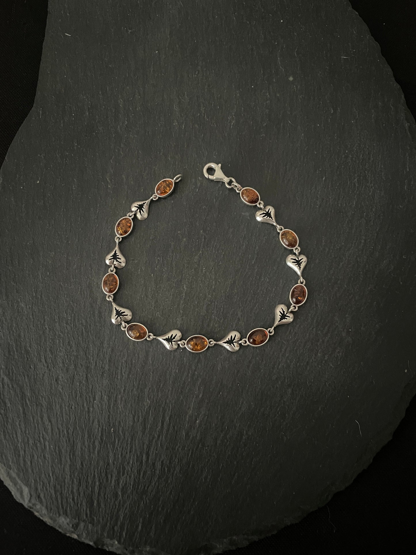 Amber and Silver Bracelet image 2
