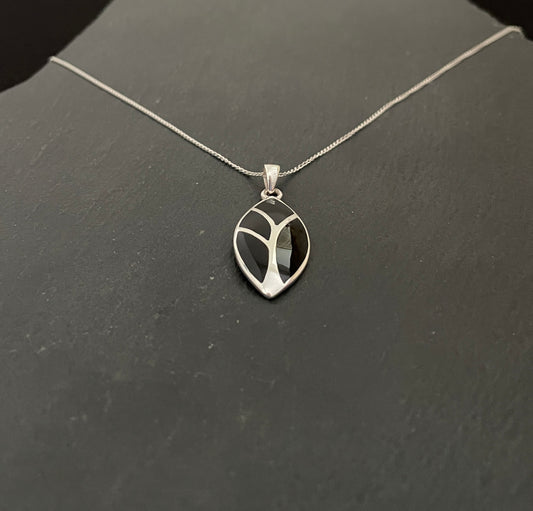 Black Onyx and Silver Pendant image 1