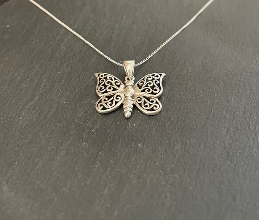 Silver Butterfly Pendant image 1