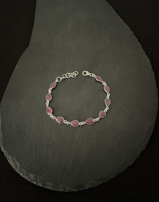 Teardrop Ruby Bracelet image 1