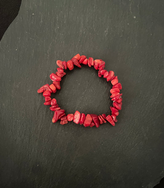 Coral Chip Bracelet image 1