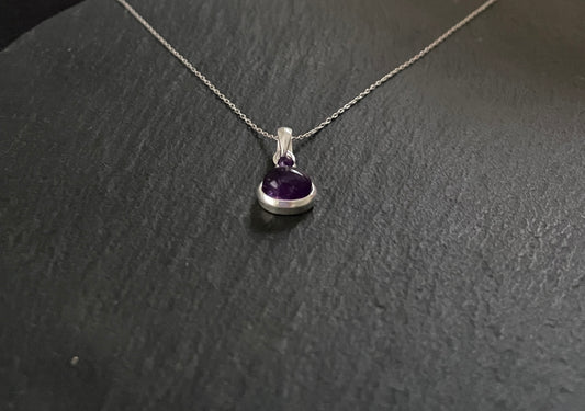 Amethyst and Silver Pendant image 1
