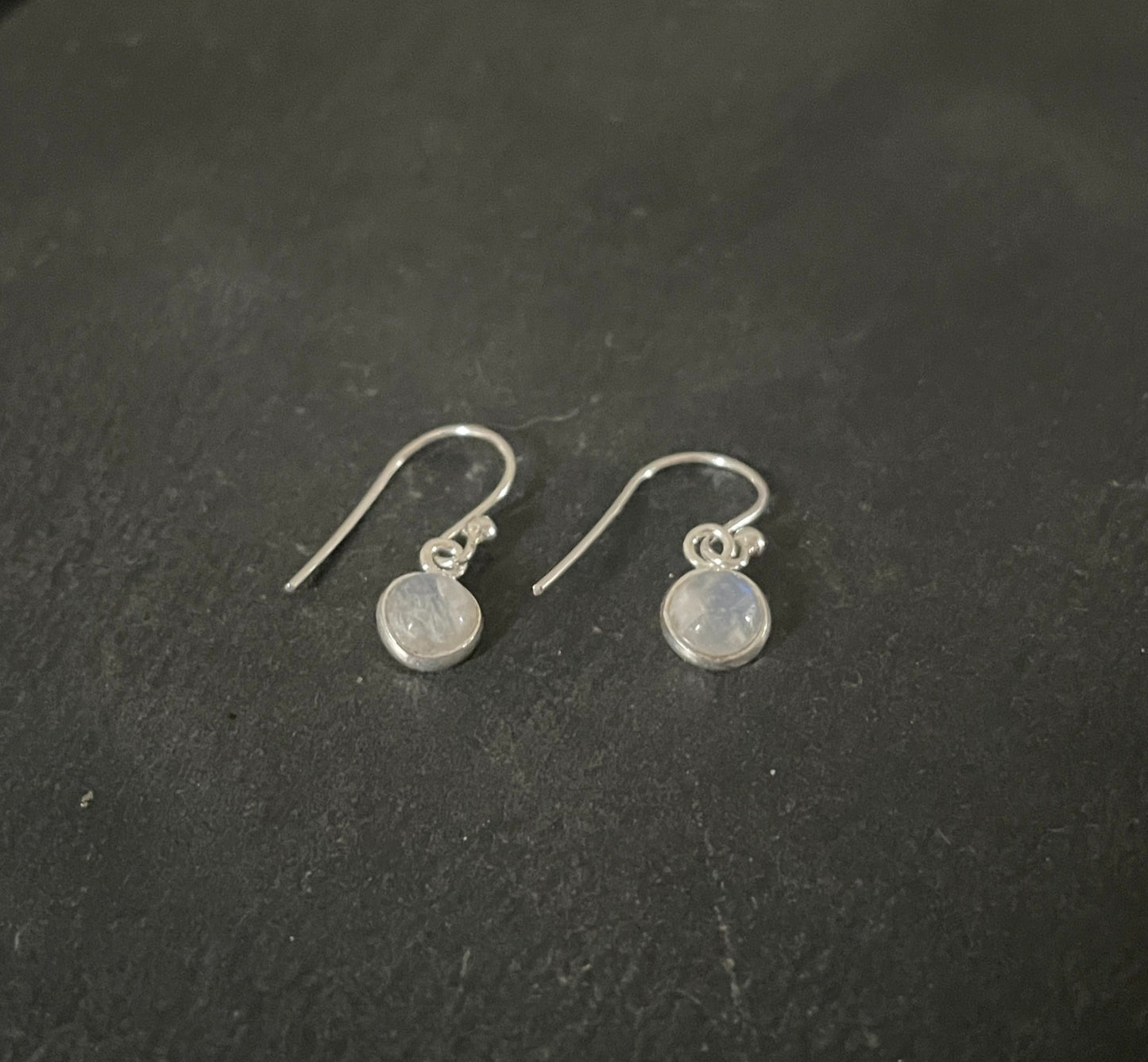 Moonstone Round Earrings image 1
