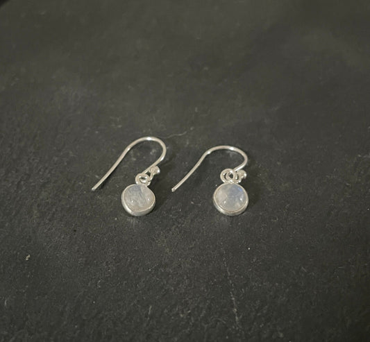 Moonstone Round Earrings image 1