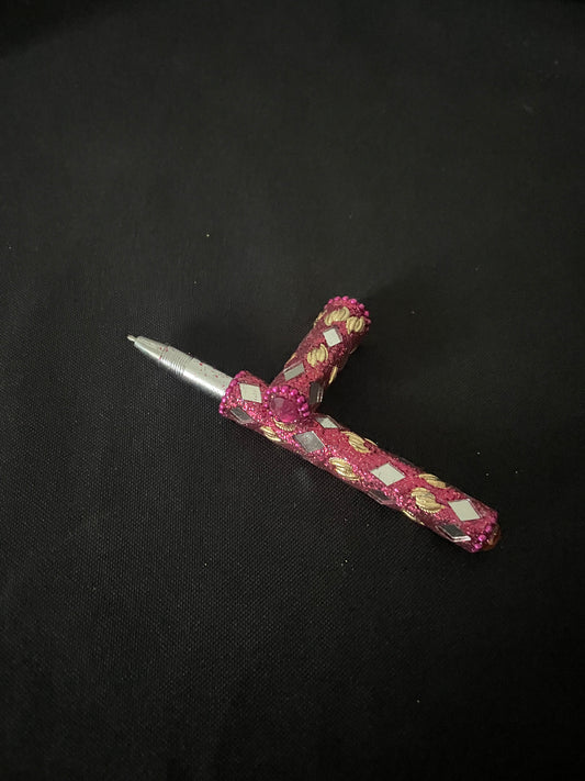 Hot Pink Glitter Pen image 1