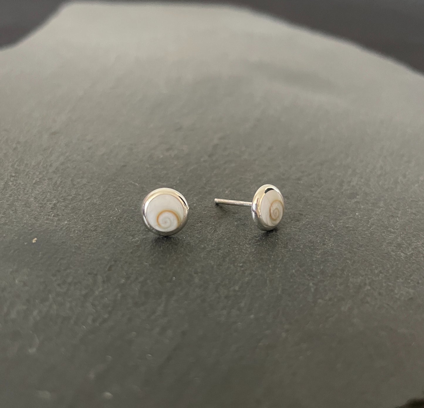 Shiva Shell Round Stud Earrings image 1
