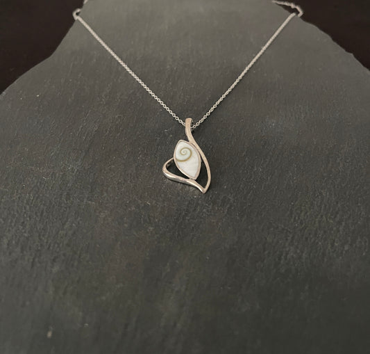 Shiva Shell and Silver Pendant image 1