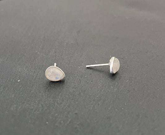 Moonstone Teardrop Stud Earrings image 1