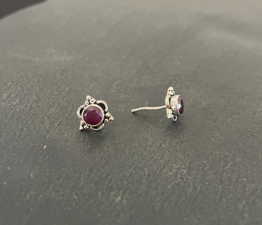Ruby Stud Earrings image 1