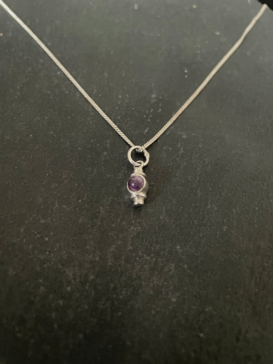 Amethyst and Silver Pendant