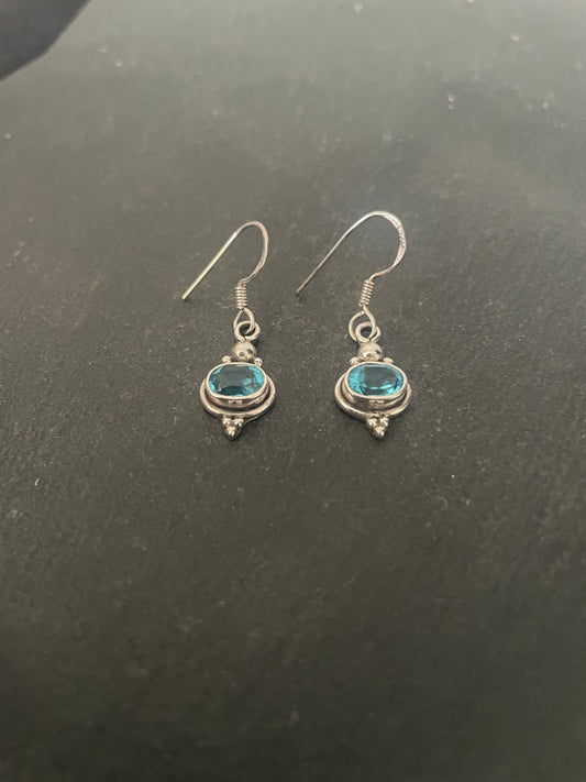 Blue Topaz Earrings
