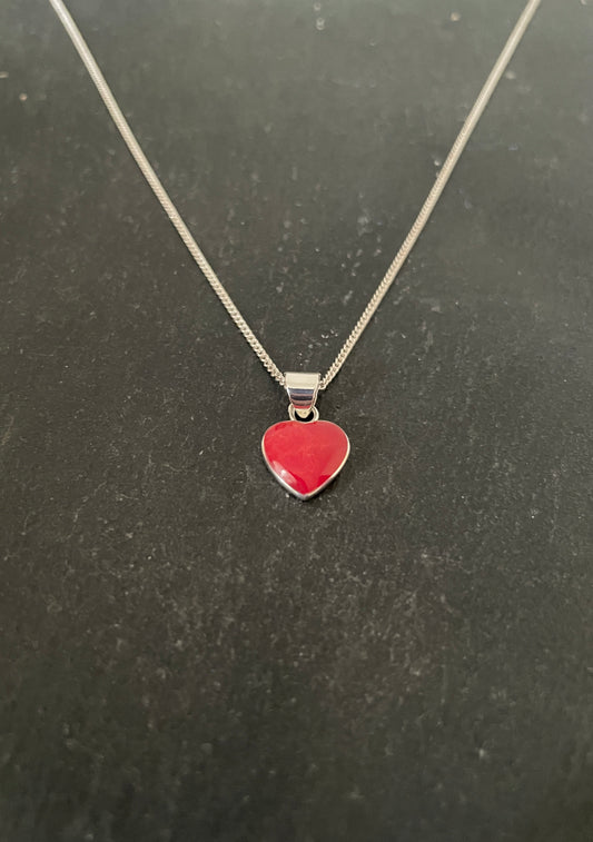 Coral Heart Pendant