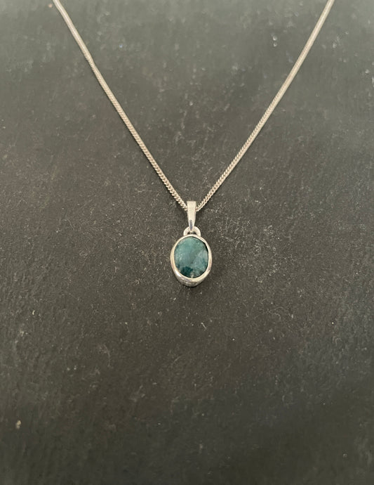 Oval Emerald Pendant