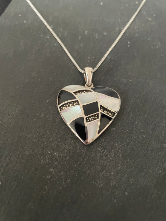 Marcasite Heart Pendant