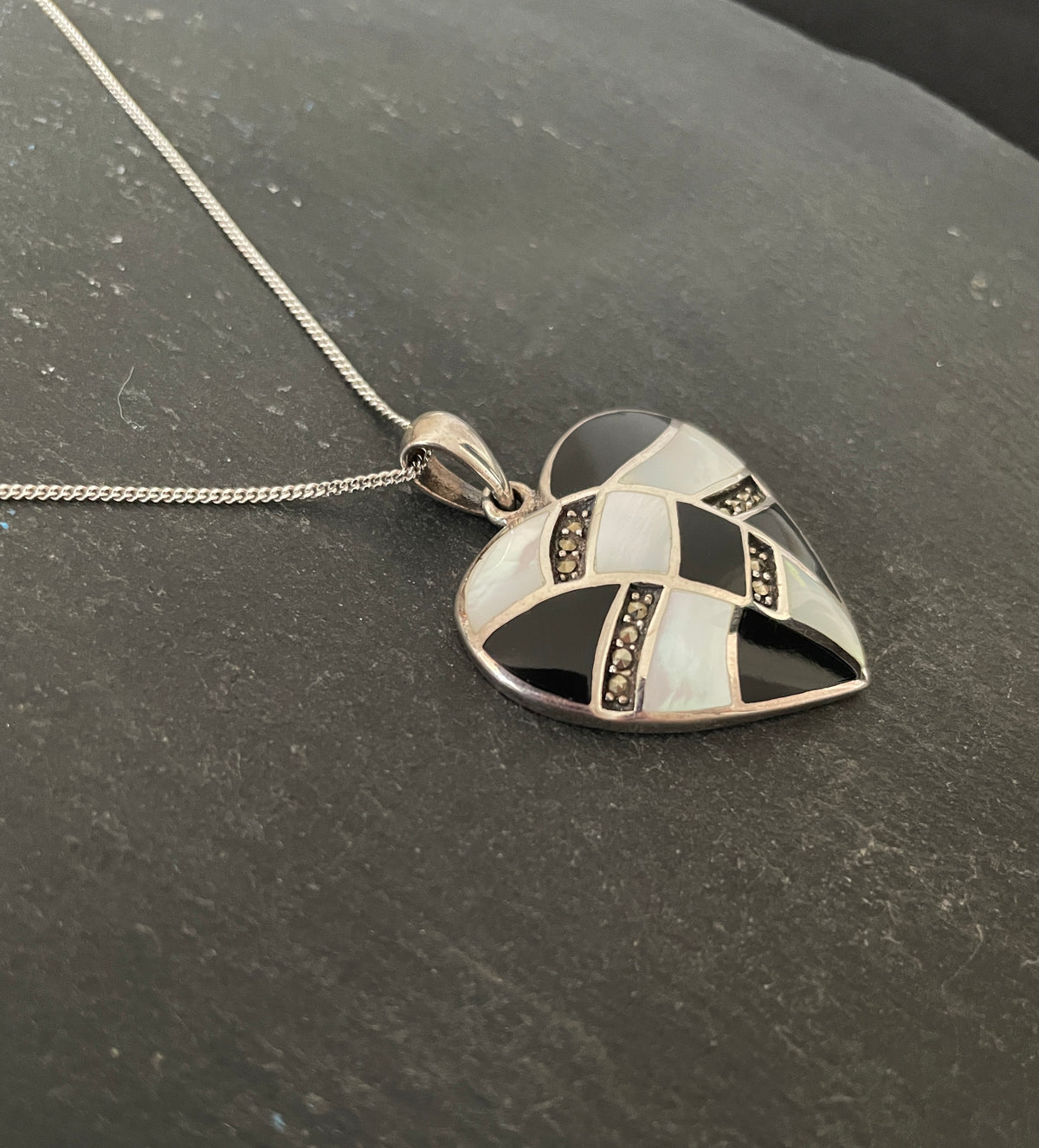 Marcasite Heart Pendant