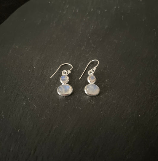 Moonstone and Silver Earrings