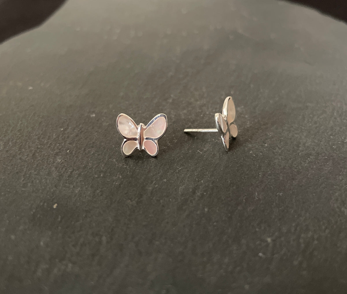 Mother of Pearl Butterfly Stud Earrings