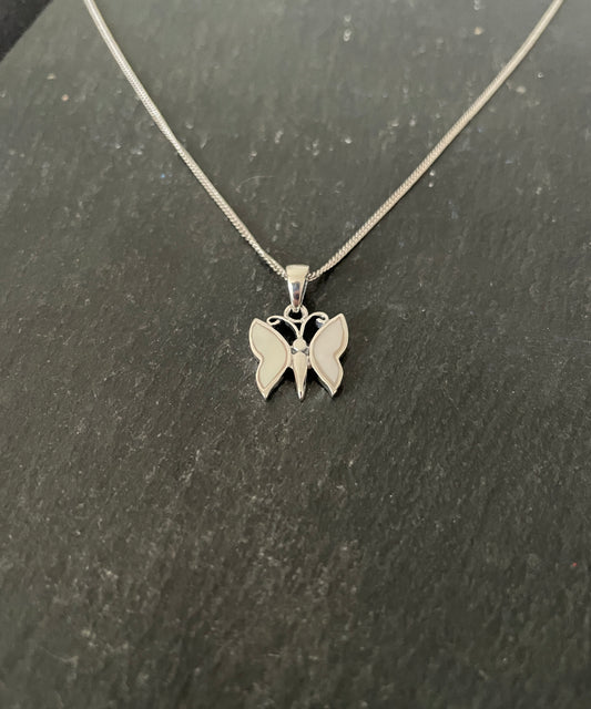 Mother of Pearl Butterfly Pendant