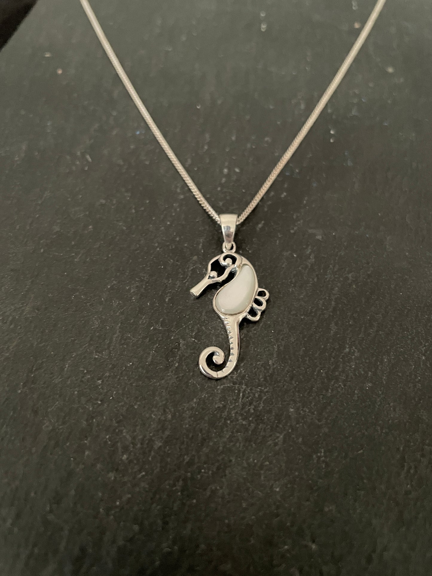 Mother of Pearl Seahorse Pendant