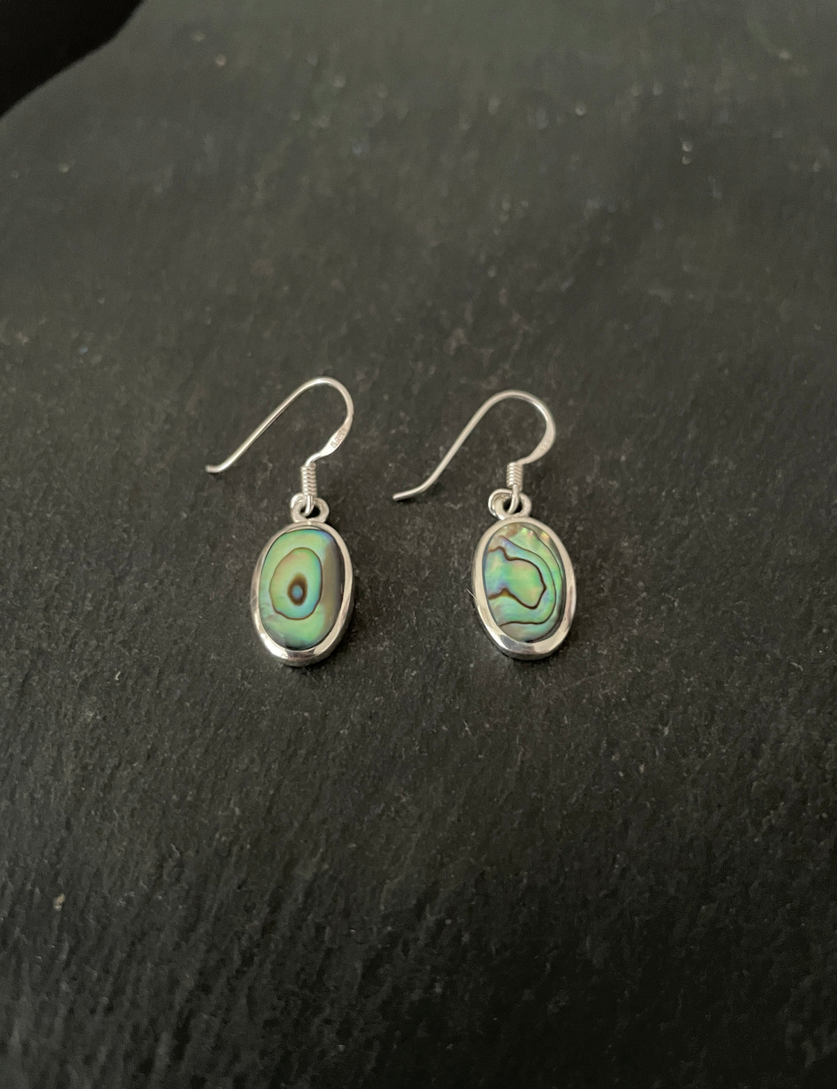 Oval Paua Shell Earrings