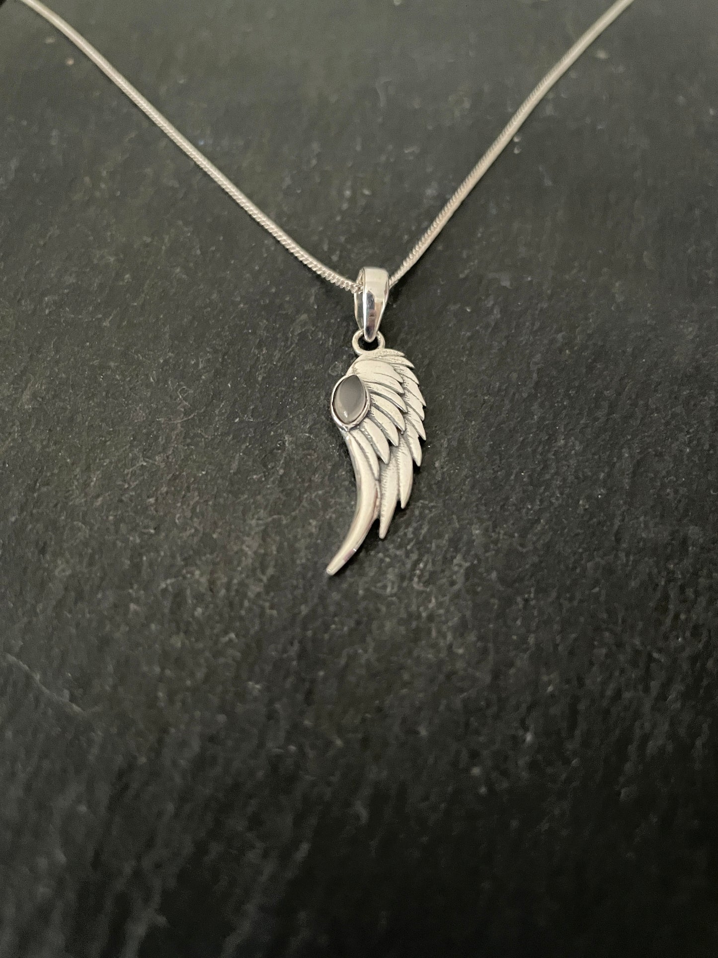 Rose Quartz Angel Wing Pendant