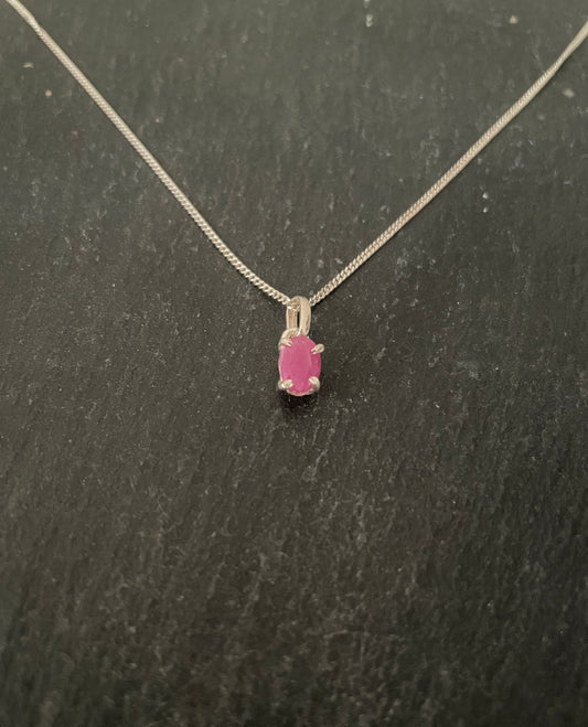 Oval Ruby Pendant