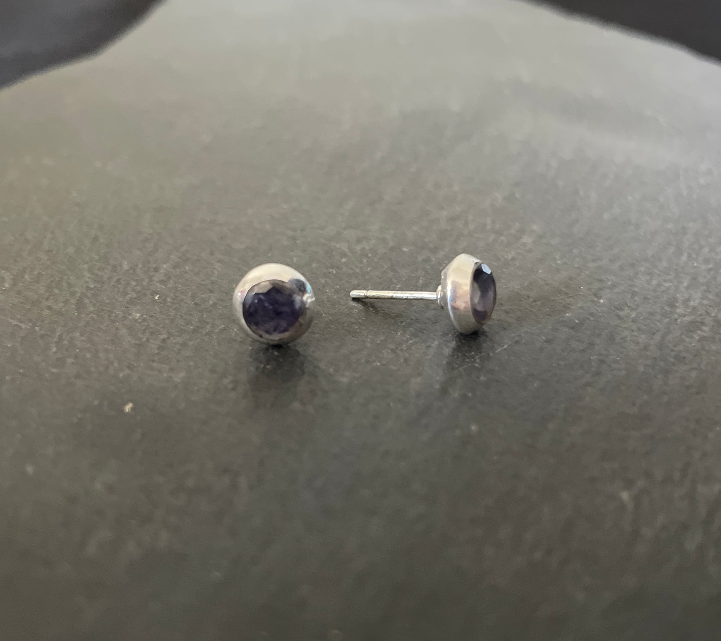 Round Sapphire Studs