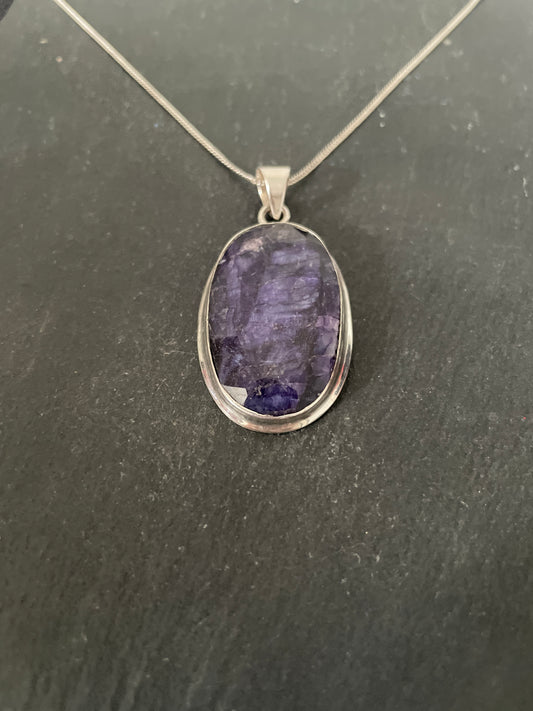 Oval Sapphire Pendant