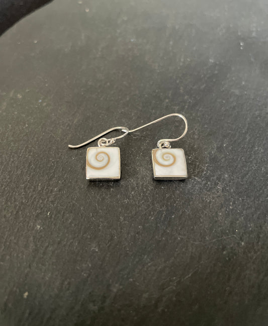 Shiva Shell Square Drop Earrings