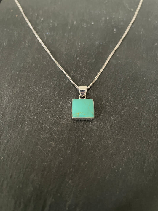 Turquoise Square Pendant