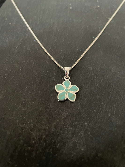 Turquoise Flower Pendant