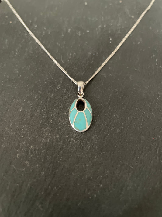 Turquoise Oval Pendant