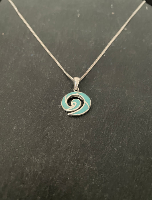 Turquoise Swirl Pendant