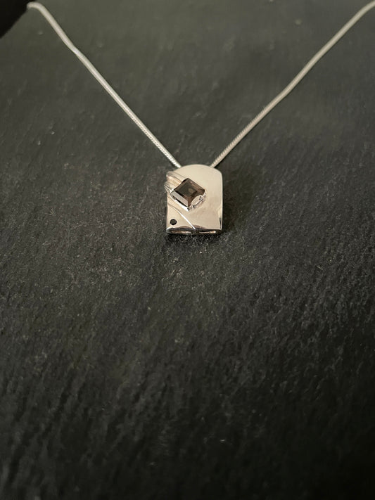 Smokey Quartz and Silver Pendant image 1