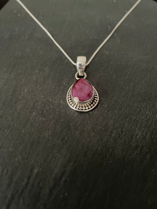 Ruby Teardrop Pendant image 1