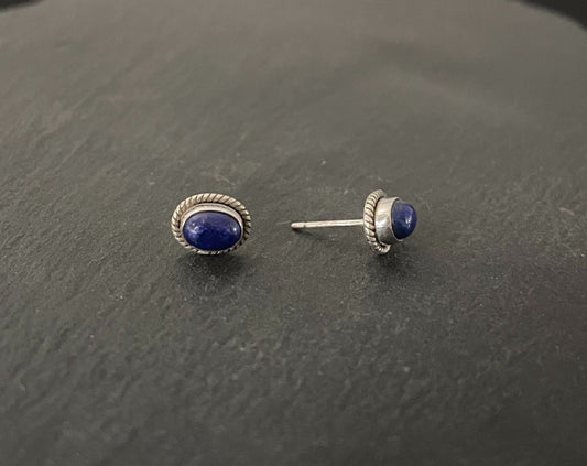 Lapis Lazuli Oval Studs image 1