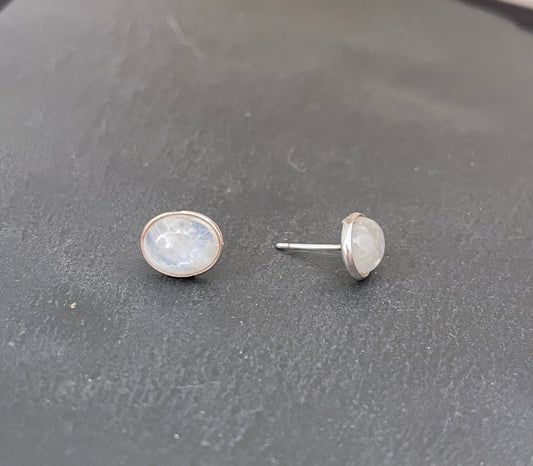 Moonstone Oval Studs image 1