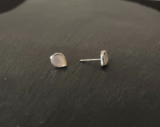 Mother of Pearl Teardrop Stud Earrings image 1