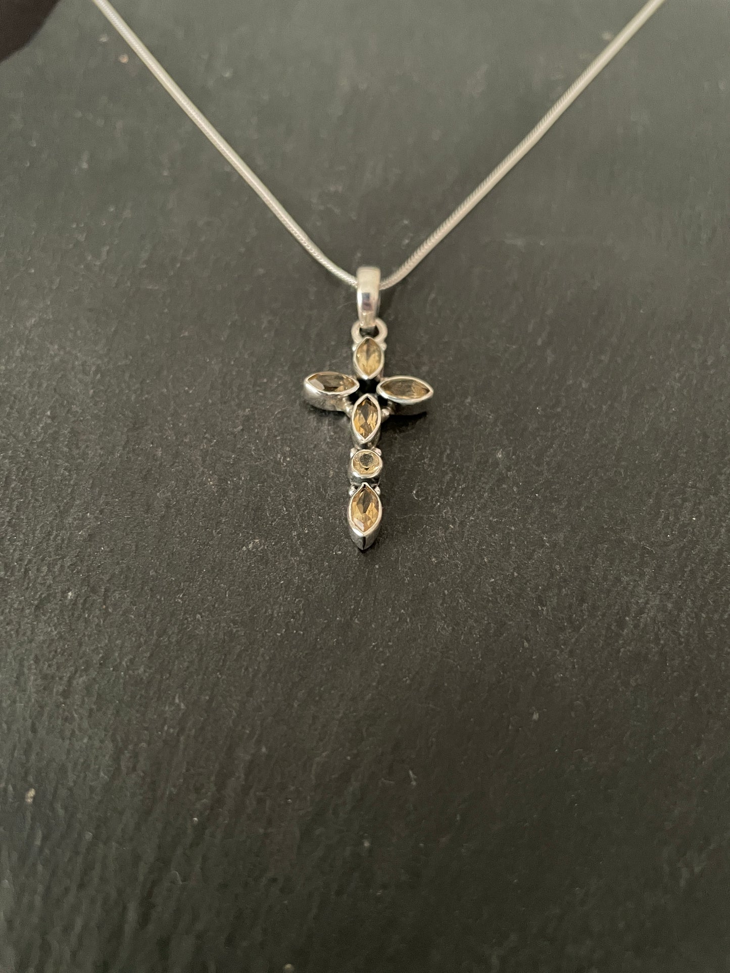Citrine Cross Pendant image 1