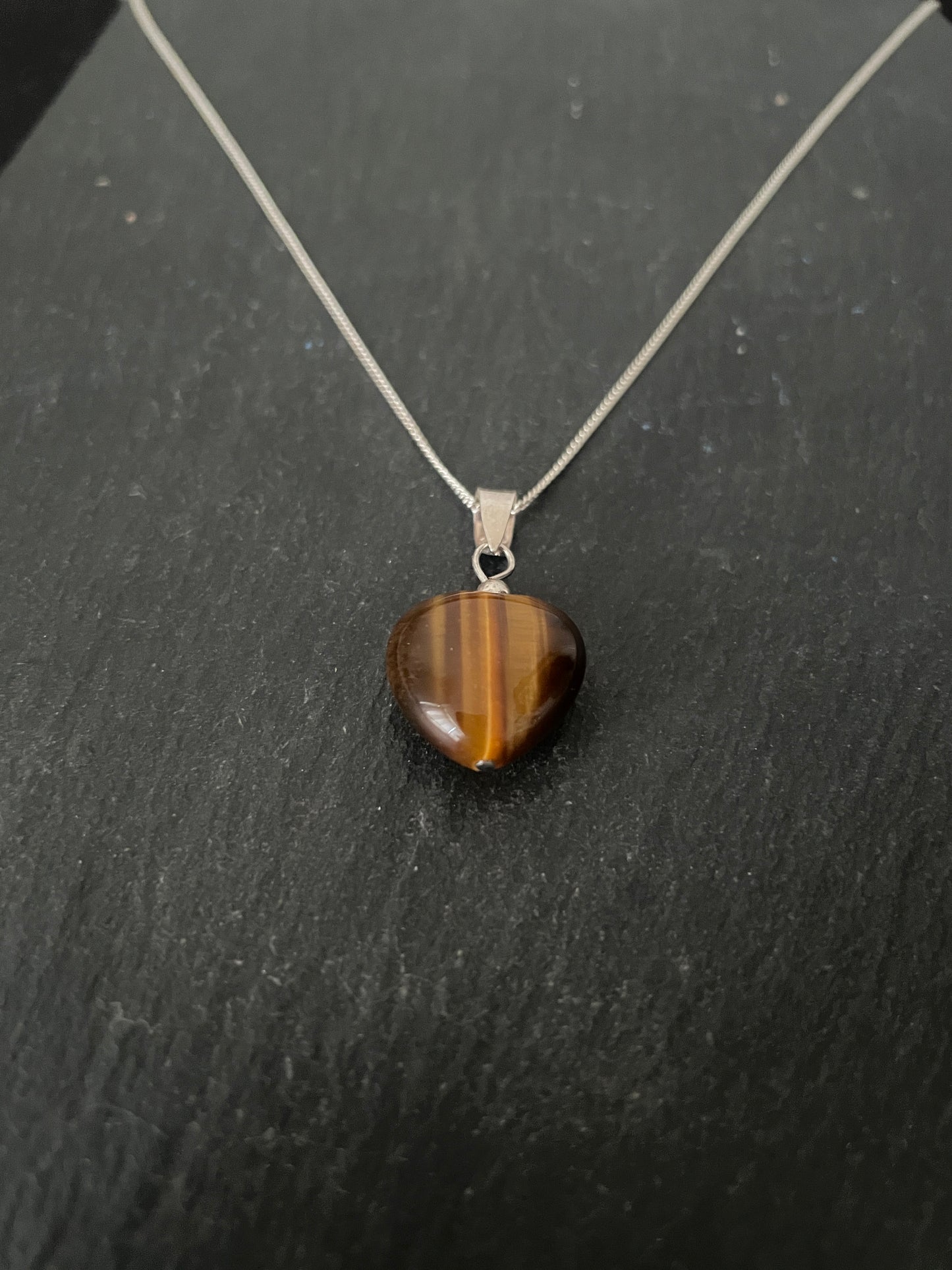 Tiger's Eye Heart Pendant image 1