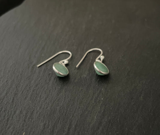 Emerald Oval Earrings image 1
