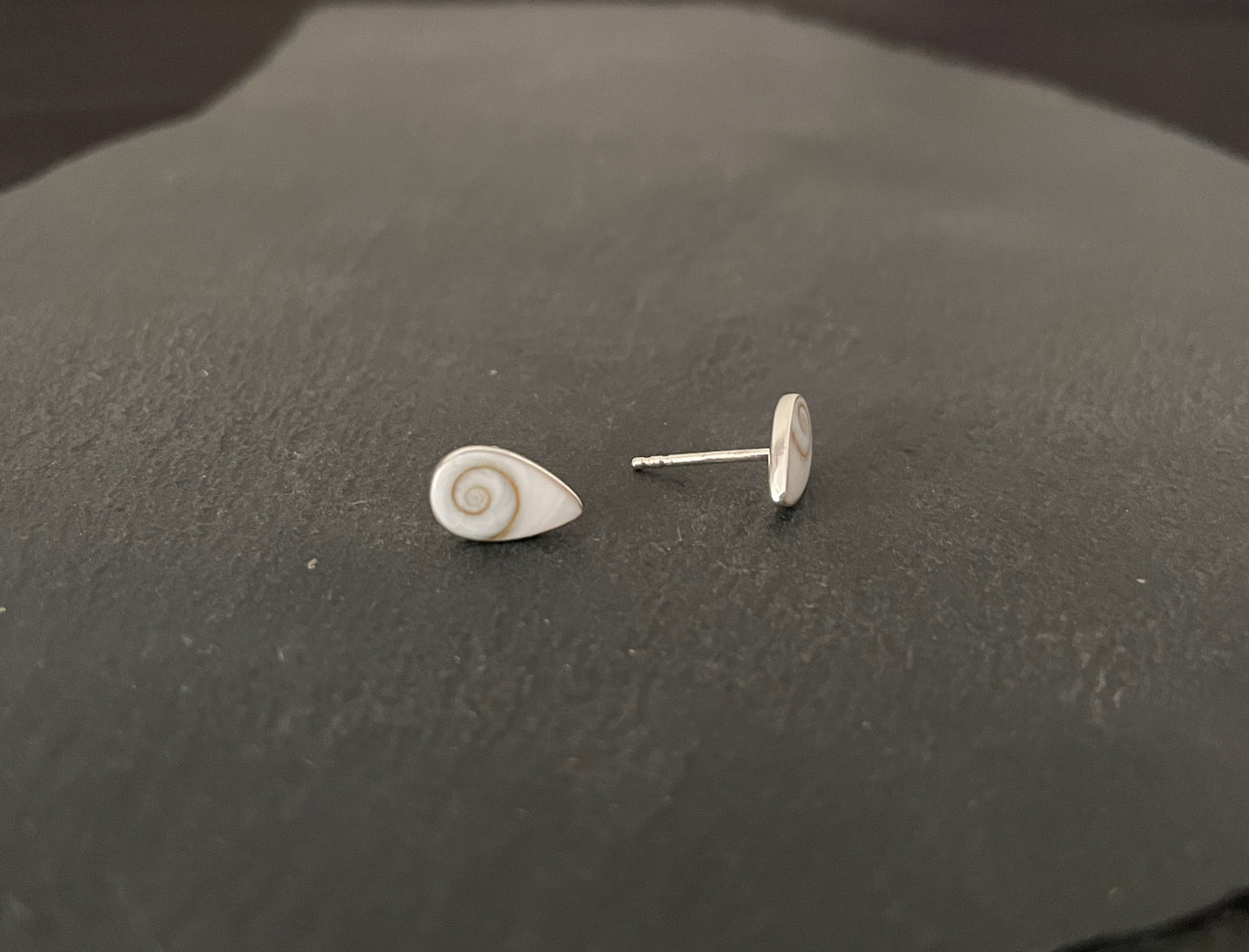 Shiva Shell Teardrop Stud Earrings image 1