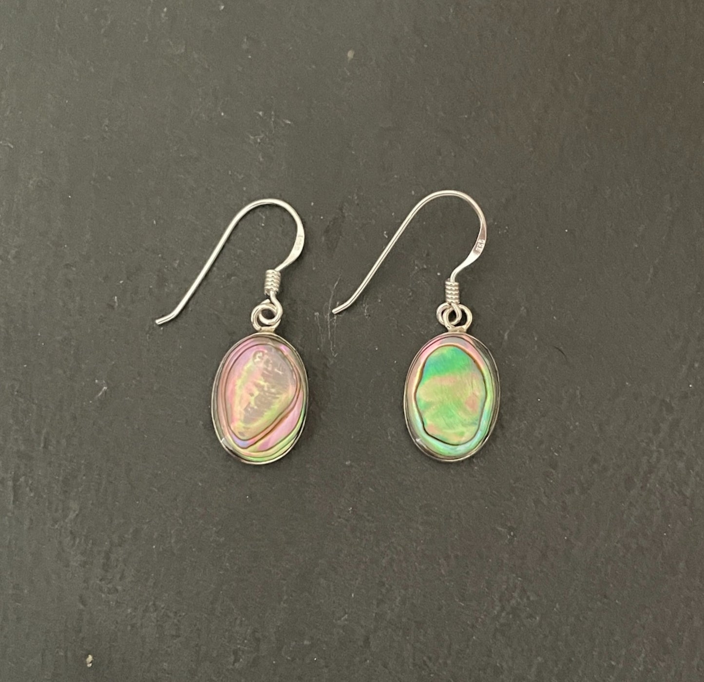 Paua Shell Oval Earrings image 0