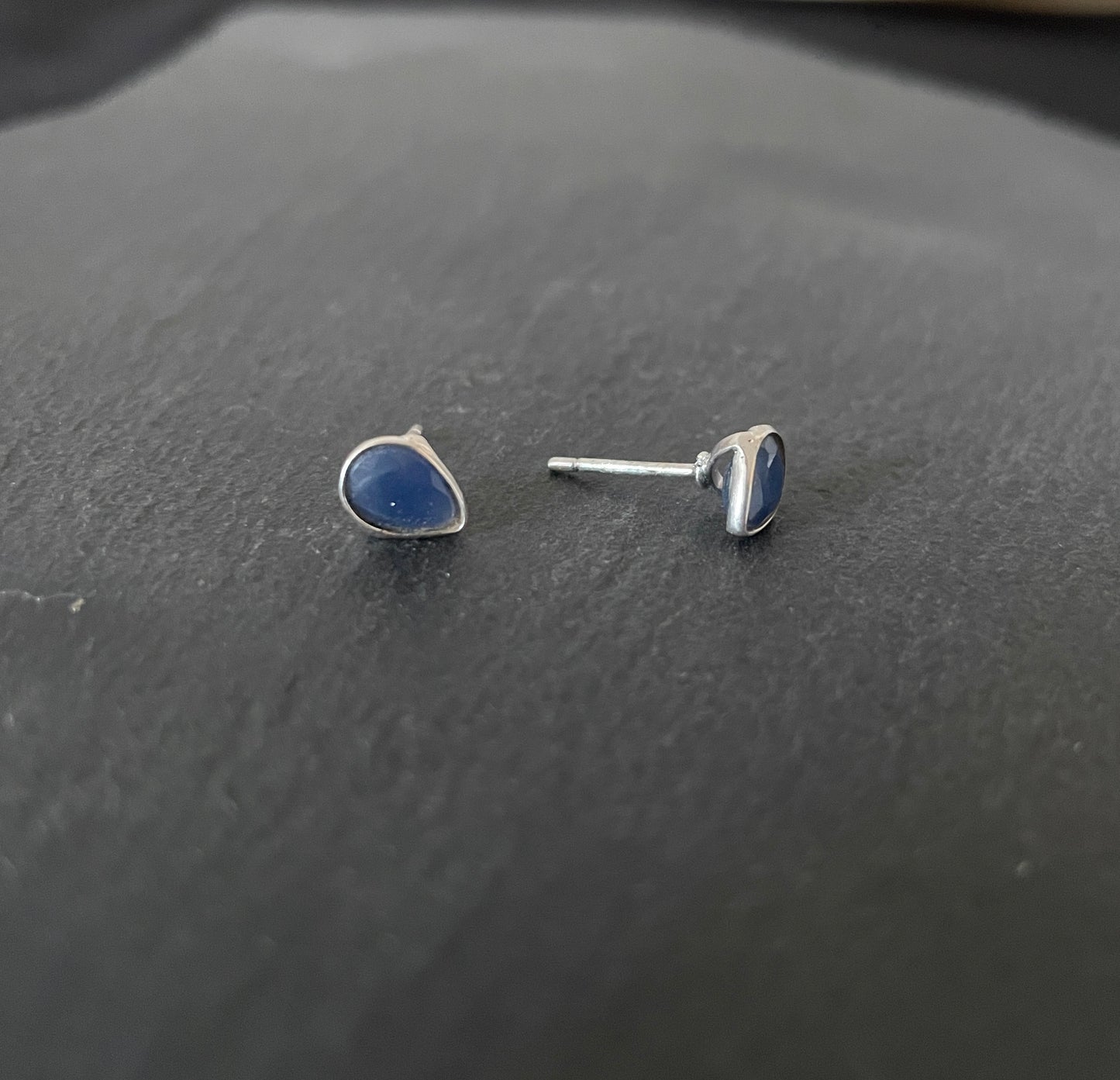 Sapphire Teardrop Studs image 1