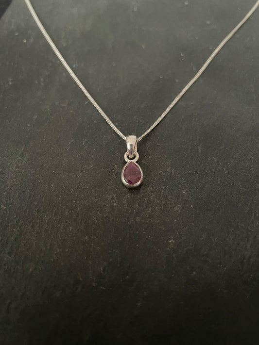 Ruby Teardrop Pendant image 1