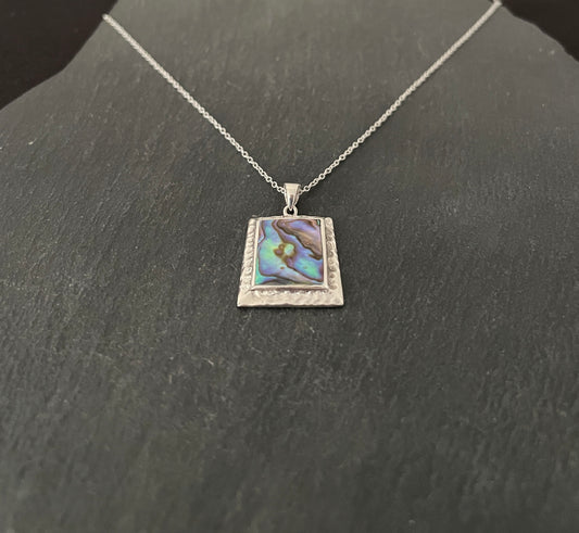 Rectangle Paua Shell Pendant image 1