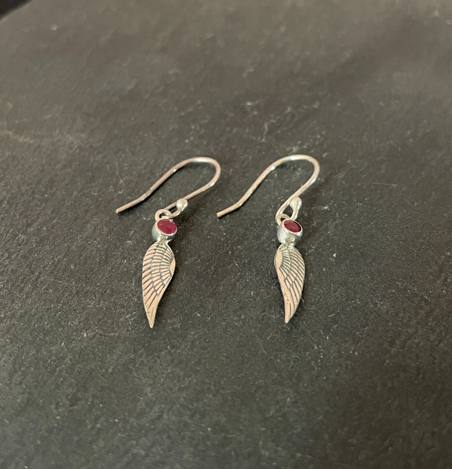 Angel Wing Ruby Earrings image 1
