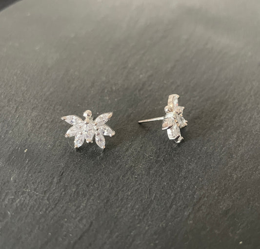 Cubic Zirconia Butterfly Stud Earrings image 1