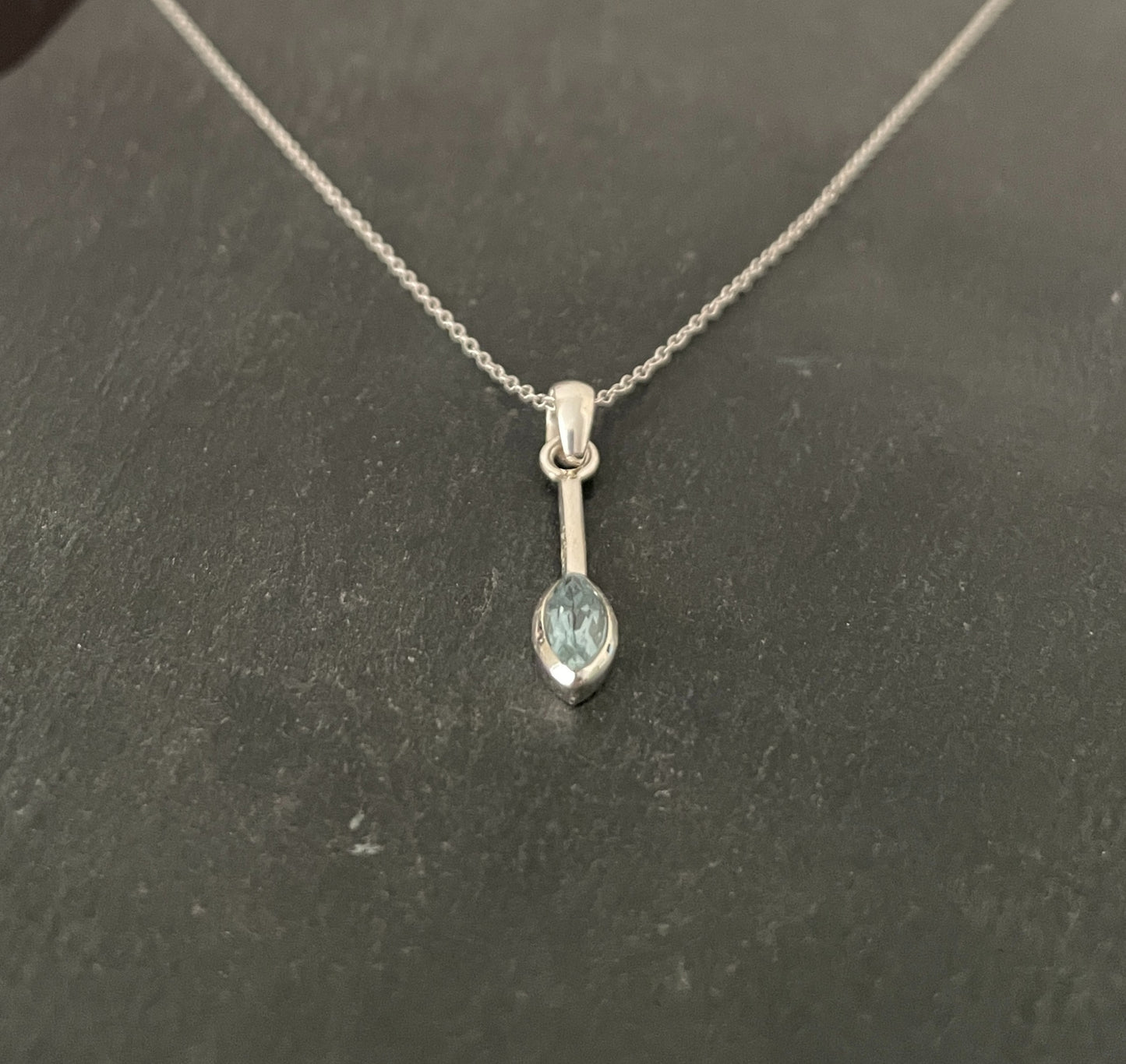 Blue Topaz and Silver Pendant image 1